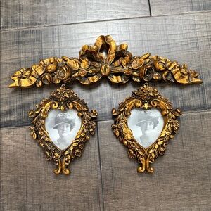 Vintage Ornate Double Photo Frame – Handcrafted Old-World Style